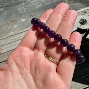 Amethyst Beaded Bracelet